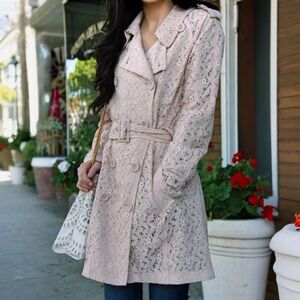 Piperlime Collection Lace Trench Coat